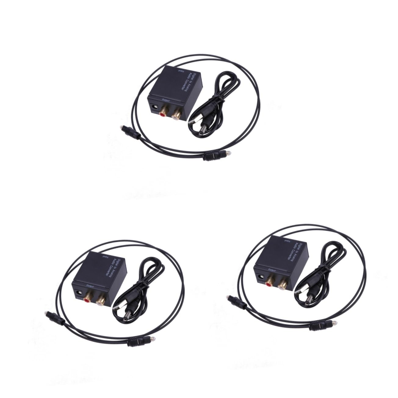 Gadpiparty 3pezzi Convertitore Audio Digitale Coassiale Spdif Analogico r Supporta Facile Installazione Compatibile Con Tv e Dvd Design Compatto e Leggero