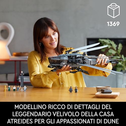 LEGO 10327 Icons Dune Atreides Ornitottero Reale, Set per Adulti da Collezione, Idea Regalo per Donna, Uomo e per Amanti dei Film di Fantascienza con 8 Minifigure tra cui Chani e il Barone Harkonnen - Immagine 1