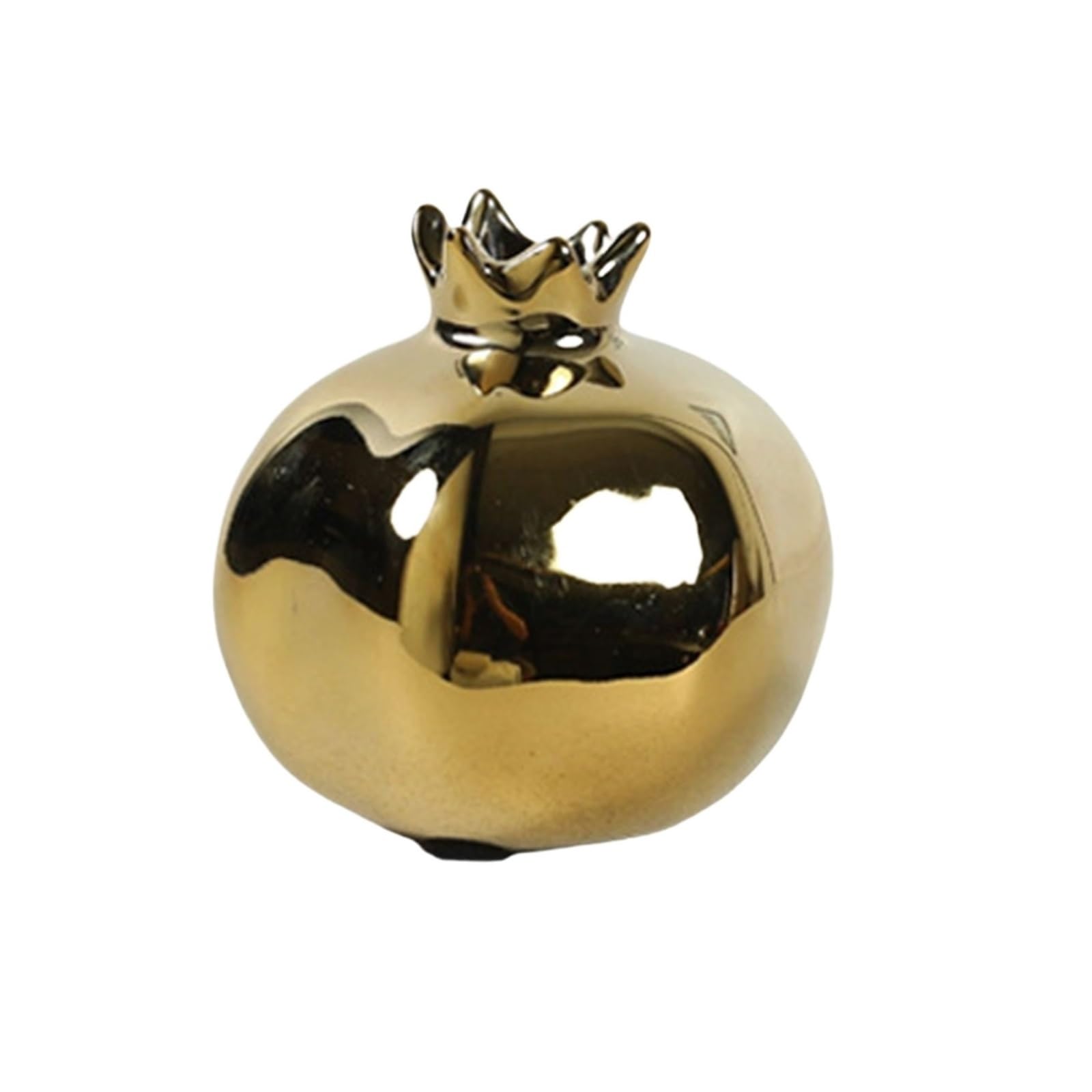 Flower Holder Classic Vase Fruit Shaped Ceramic Desktop Decorations For Centerpiece(Gold)