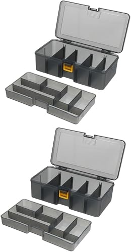 Toddmomy Contenedor de pesca 2 piezas caja de cebo contenedor transparente para guardar aparejos de pesca contenedor de aparejos de almacenamiento