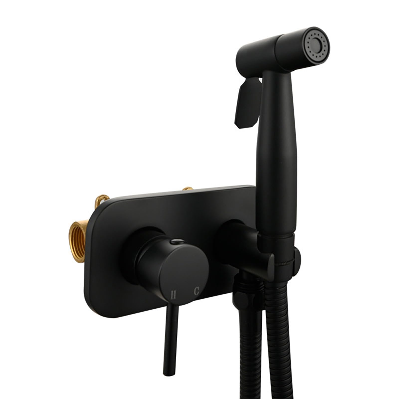 Yjyjy Black Bidet Sprayer For Toilet Handheld Bidet Sprayer For Toilet Concealed Installation Brass