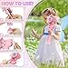 Gretex Bubble Wands Toys for 4 Year Old Girls: Princess Wand Gifts for 3 Year Old Girl Handheld Bubble Machine for Kids Birthday Gift for 3 Year Old Girl Toys for 3 4 5 6 Year Old Girls, Pink