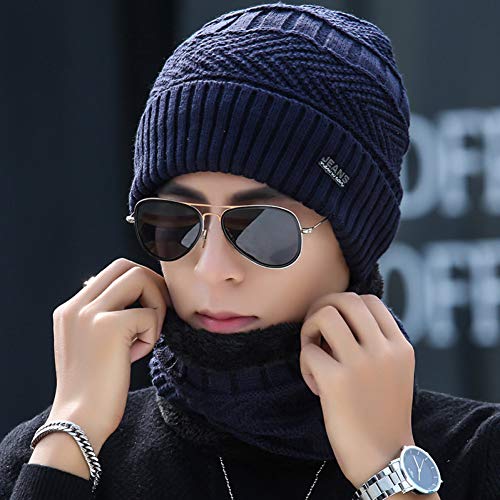 Bonnet tricoté chapeau automne et hiver épais pour jeune homme moderne