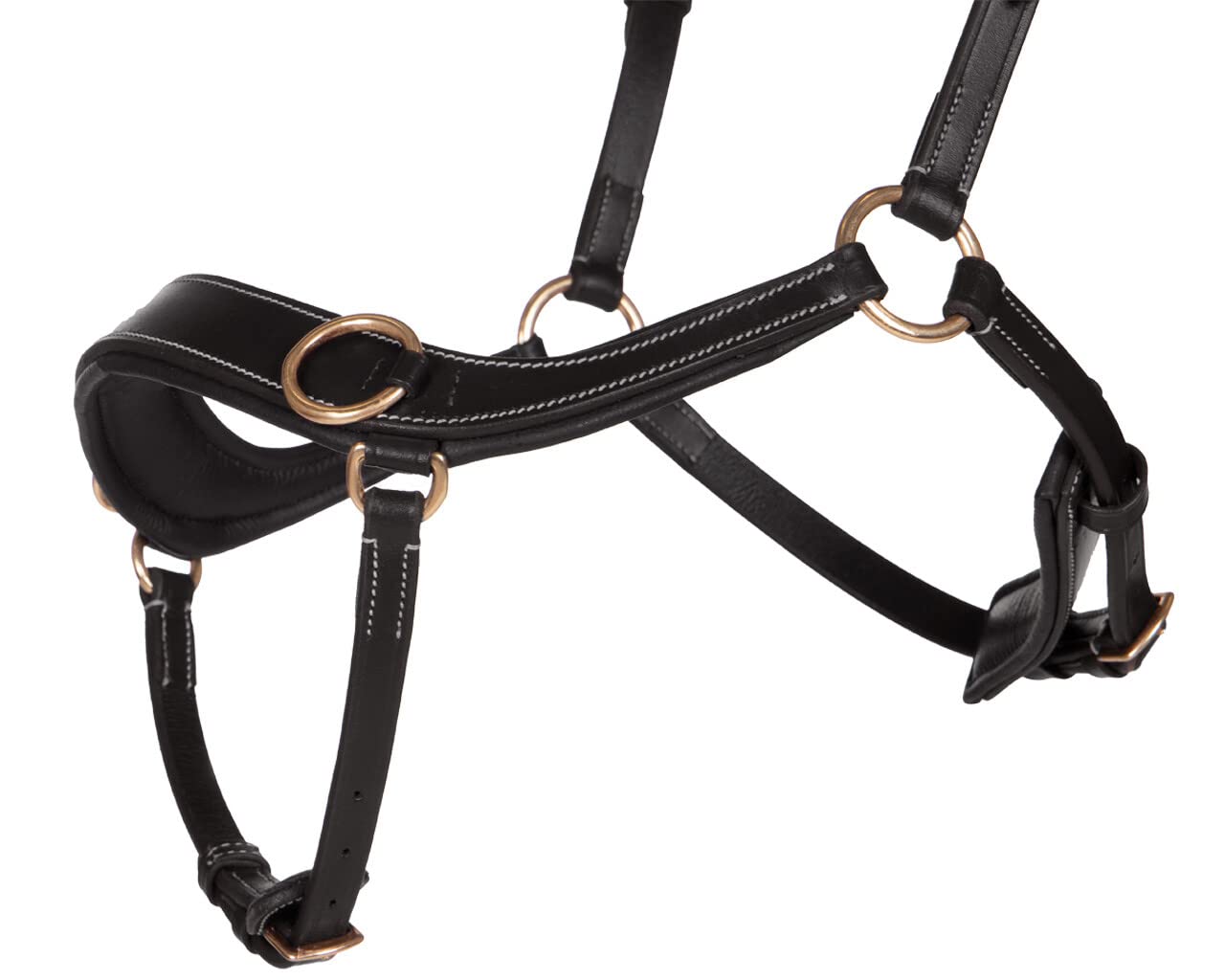 Bride Sans Mors Sunna QHP En Cuir – Tête Anatomique, Doublement Réglable, Strass, Pour Cheval Demi-sang – Idéale Sidepull Ou Croisé