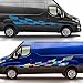 OceanAutos pour IVECO Daily, 2 pièces Autocollants latéraux de Porte de Voiture   Van Camper Camping-Car Caravan Graphics Stickers