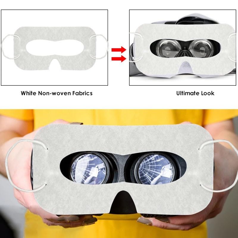 Einweg-VR-Schweißpads für Meta 3S, atmungsaktiv, hygienische Gesichtsabdeckungen, 100 Stück VR-Zubehör für Gaming und Fitness