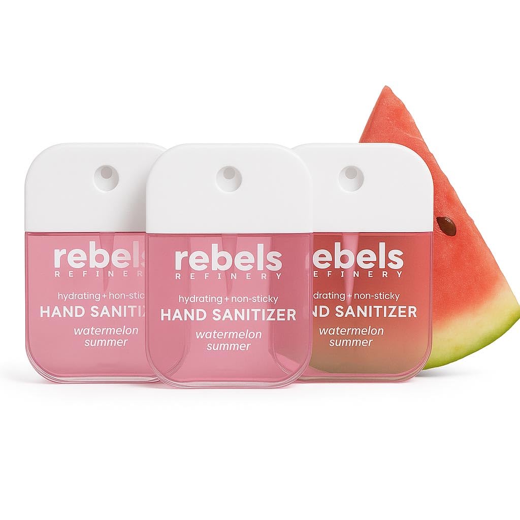 Pocket Sanitizer Toasted Brown Sugar – 1 fl oz Travel Hand Sanitizer | Quick-Dry, Non-Sticky Formula | Perfect for On-the-Go Use (3 Pack, Watermelon Summer)