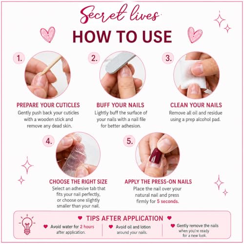 Image of Secret Lives Almond Nail Extensions 3D Pink Pearl With French Tip Details Dimensional Flower Artificial Nail Art, 24-Piece Set with Kit