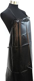 BESTonZON Wodoszczelny fartuch winylowy Heavy Duty kuchnia fartuch kuchenny uprząż pies fartuch pielęgnacyjny (czarny)