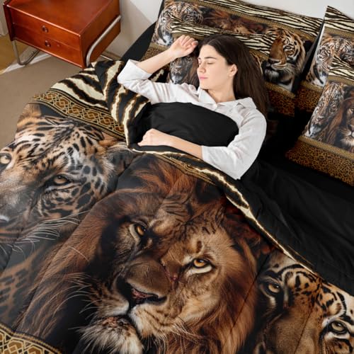 Housse de couette imprimé fourrure guépard pour lit XL - 4