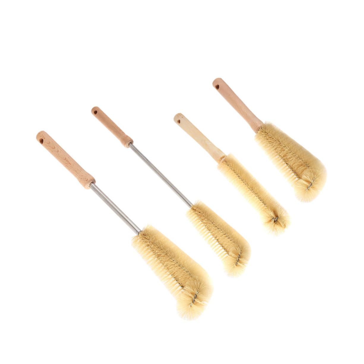 COLLBATH 2 Sets 4pcs Bottle Brush Bottle Cleaning Tool Bottle Cleaner Brush Straw Cleaner Brush Bottle Scrub Brush Cup Cleaner Bottle Feeding Bottle Cleaning Mug Brush Water Cup Wooden