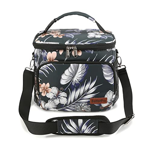 BetterPro Lunch Bags Lunch Tote Water-Resistant Cooler Bag Soft Leak Proof Lunch Box Insulated Lunch Holder with Wide Opening for Women/Girl/Office/School (Feather) by BetterPro - Image 3