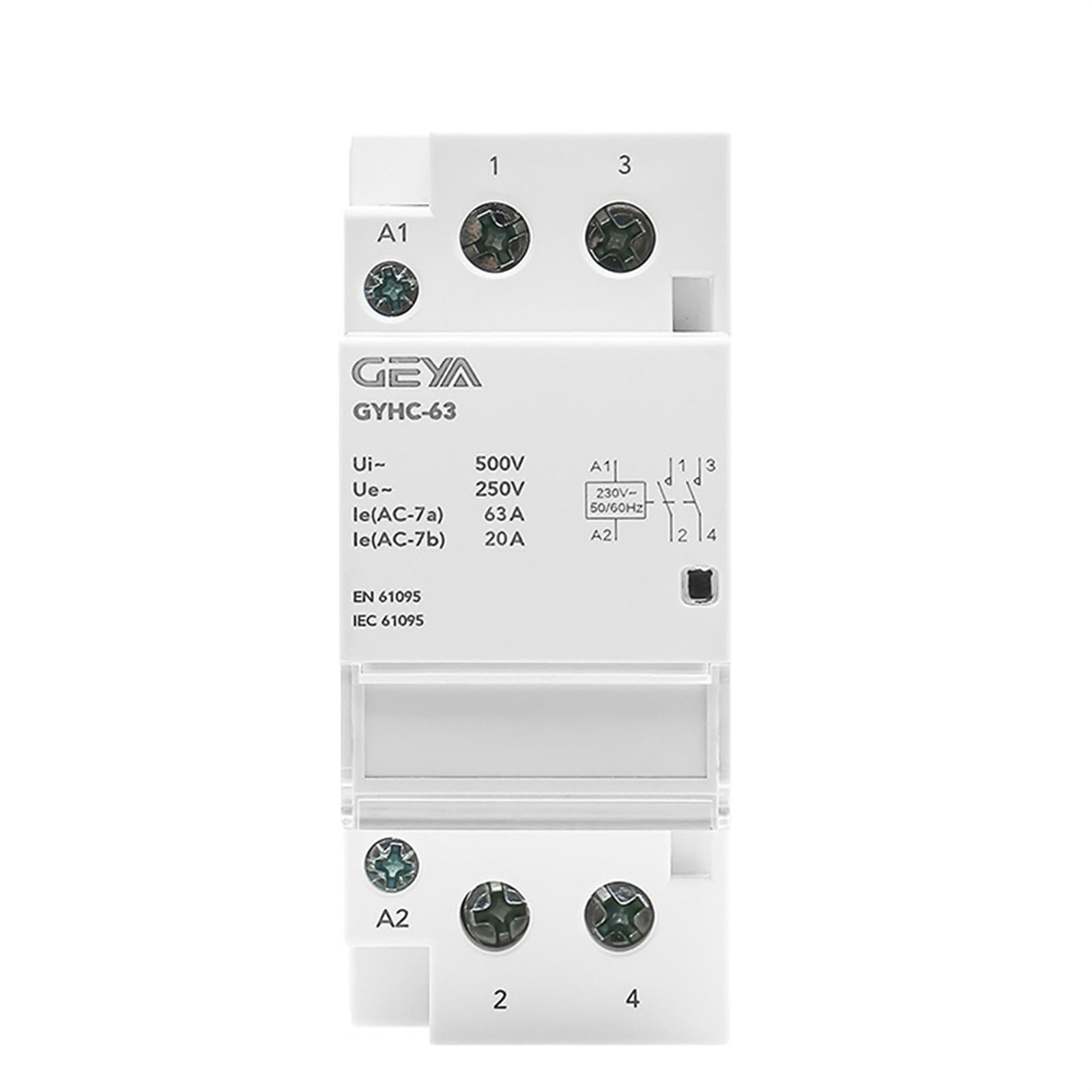 Stycznik modułowy 2P 40A 63A 2NO lub 2NC lub 1NO1NC Montaż na szynie DIN AC220V 230V Automatyczny(2P 40A 2NO 220V)