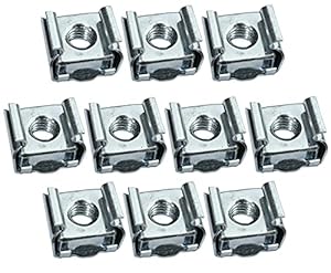 Aerzetix C49677 Satz von 10 Käfigmuttern