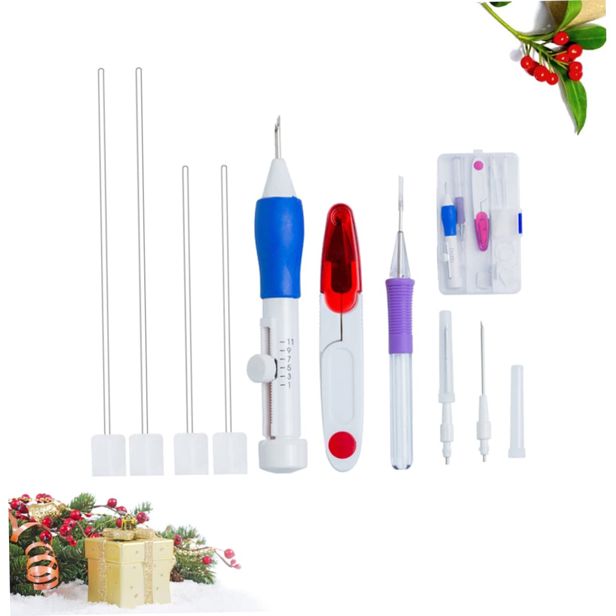 SEWOART 3piezas Kit De De De Punzón Set De Pen Embroidery Para Bordar Costura y Manualidades Para Textiles y Decoración Del