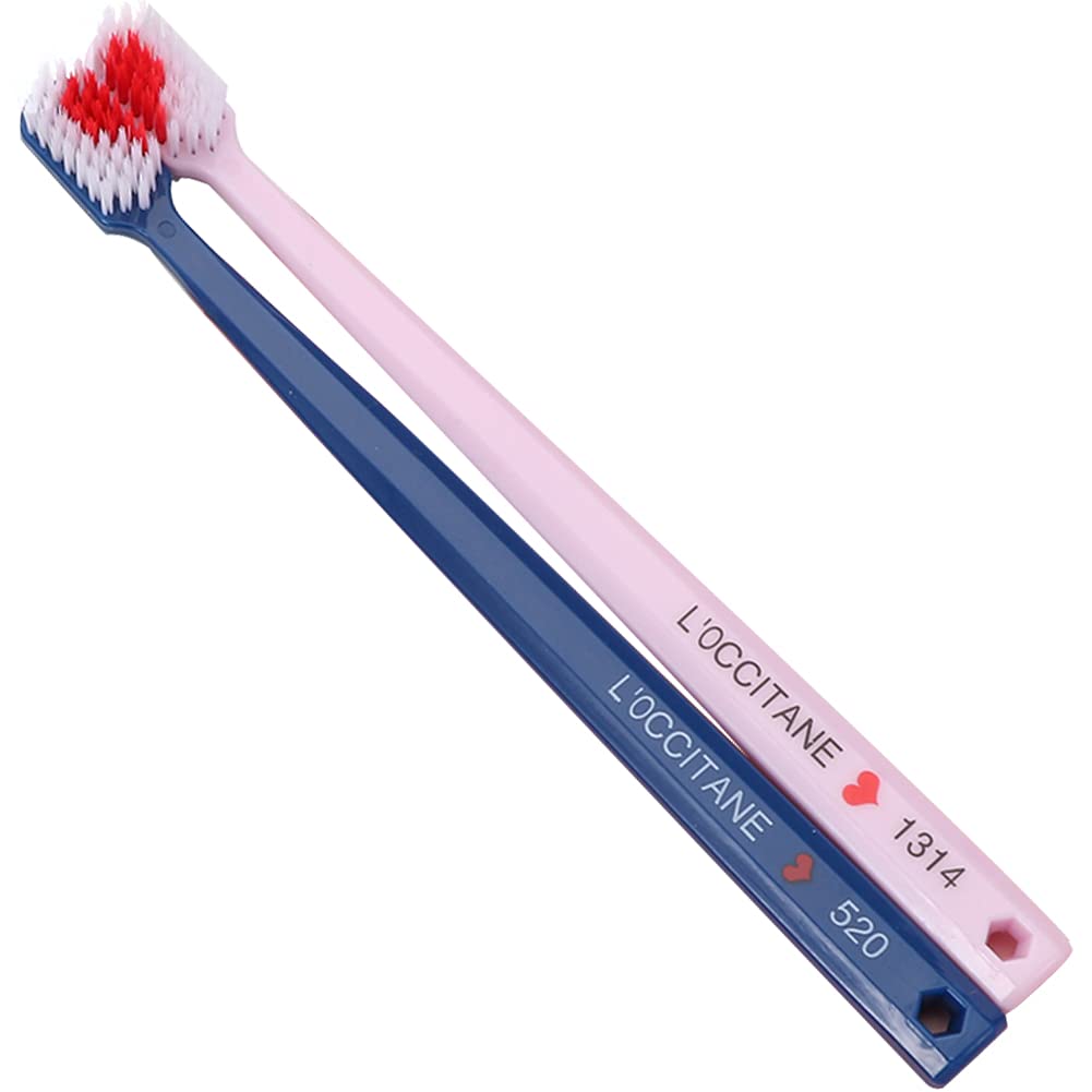 Tossper Blue, White 2Pcs Adult Toothbrush Creative Couple Toothbrush Soft Oral Cleaning Toothbrushes Gift For Families Lover