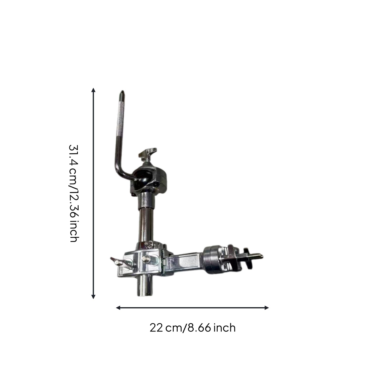Amagogo Clamp per Batteria Morsetto Hardware Supporto Asta Staffa Regolabile in Metallo Durevole Fissaggio Sicuro Installazione Compatta Adatto a Batteristi Professionisti Sessioni Studio