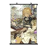 Mxdza Japanese Anime Cattleya Baudelaire Violet Evergarden Fabric Painting Anime Home Decor Wall Scroll Posters for decorative 40x60CM
