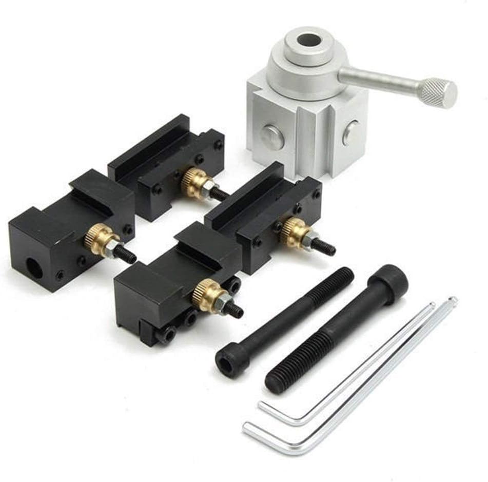 Mini Lathe Quick Change Multifid Tool Post and Holder Kit Compatible with Lathe Processing Lathe Tool
