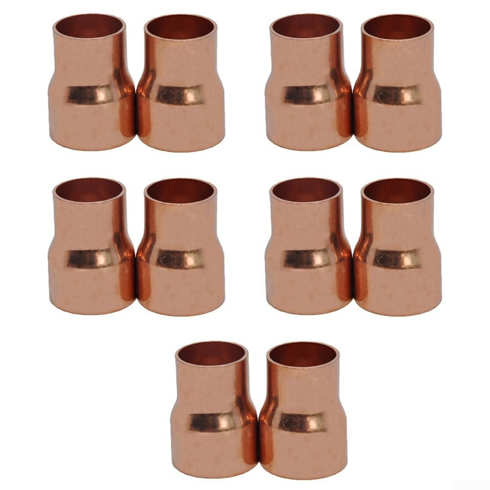 Manguitos reductores de cobre 22 x 16 mm para aire acondicionado y tuberías de refrigeración.