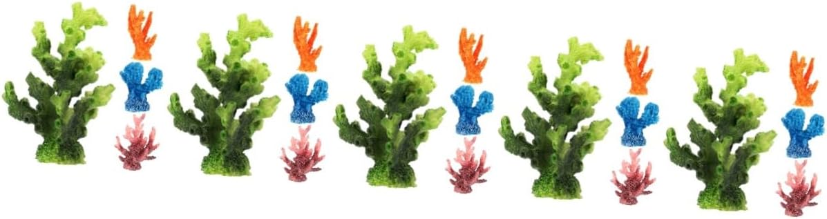 BESPORTBLE 20pcs Artificial Coral Decor for Fish Tank Delicate Landscape Aquarium Plants Resin for Desktop Tank Decoration Adds Natural Atmosphere to Aquatic Environments