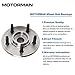MOTORMAN 521000 Rear Wheel Hub and Bearing Set - Both Left and Right - Pair of 2