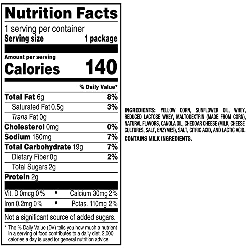 Popcorners Popped Corn Snacks, White Cheddar, 1Oz Bags (20 Pack) #TOP5