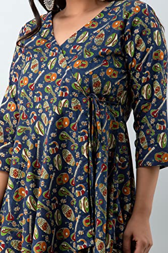 Image of feranoid Women Cotton Angrakha Kurti