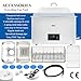 ZKI 20L Thermostatic Water Bath, 1400W, ±0.1°C Accuracy, Single/Dual-Point Calibration+0.1°C Res, All-in-One Uniform Heating, Digital Touchscreen, 9-Piece Kit for Lab, Clinical, Industrial Use (110V)