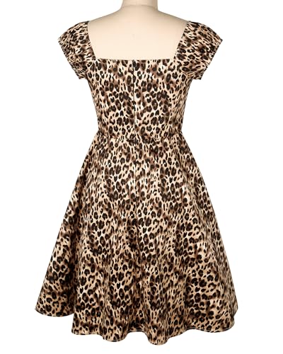 Image of YARN & INK Retro Swing Dresses for Women 1950s Vintage Rockabilly Clothes Pinup Clothing Cocktail Party Dress