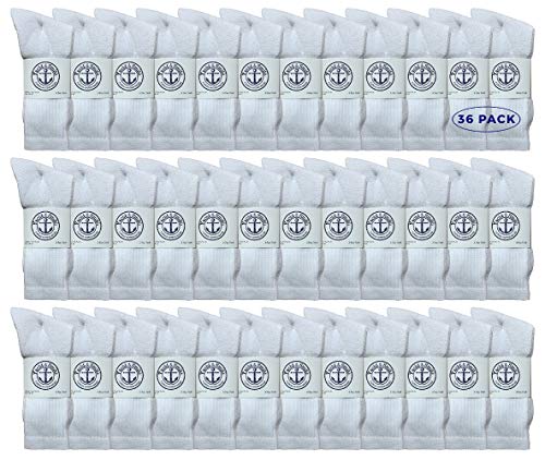 36 Pairs Of Yacht & Smith Mens Wholesale Bulk Cotton Socks, Athletic Sport Socks Shoe Size 8-12