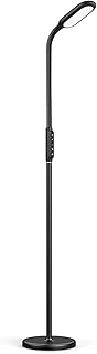 TaoTronics LED Floor Lamp 5 brightness levels & 3 colors, 1815 Lumens & 50,000 Hours, Flexible Gooseneck Dimmable Floor Lamp for Reading Living Room, Touch Control, Philips Enabled Licensing Program - coolthings.us