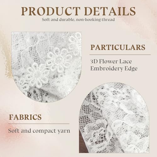 Lace Shawl Wraps For Women Formal, Bolero Shrugs Shoulder Cover For Evening Dresses Formal, Wedding Bridal Cape Chiffon Scarf2