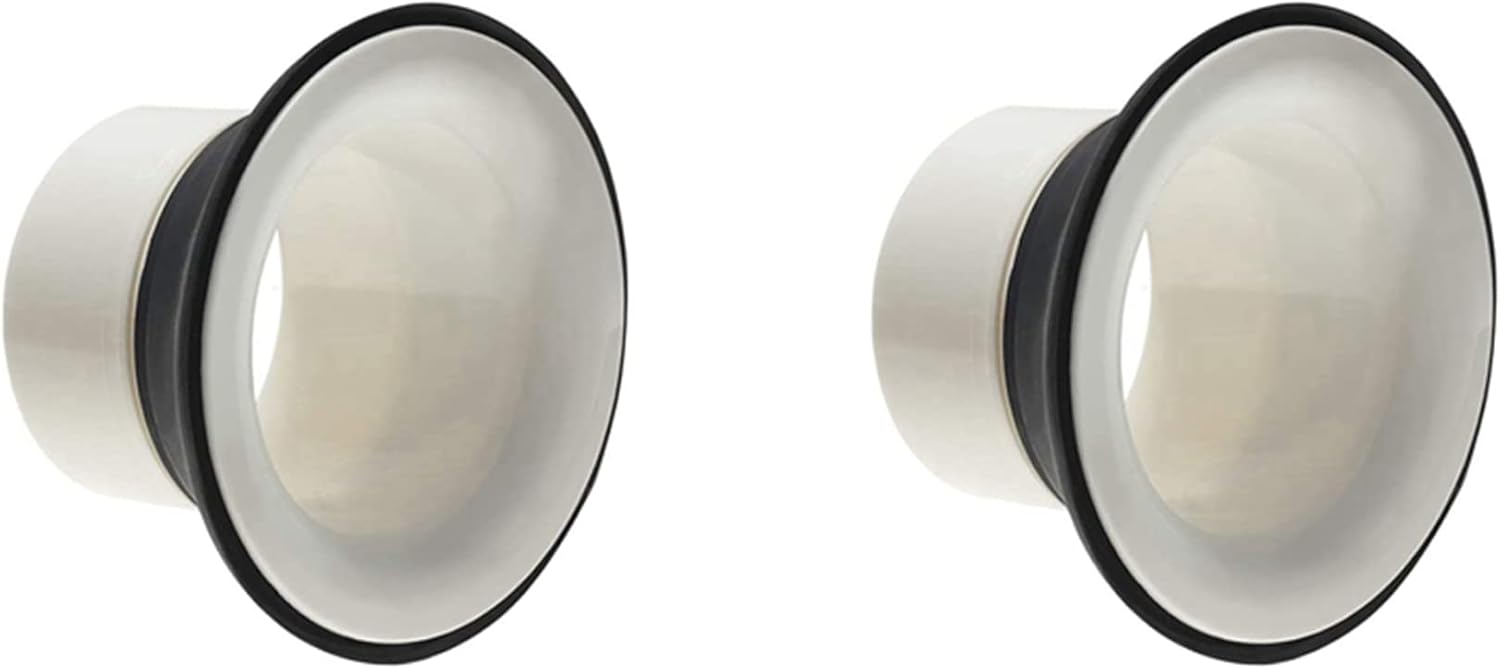 2X Bass Drum Enhancer ABS Rubber Bass Drum Kick Enhancer with Black Port Hole Protector,Mic Hole Drum ,White