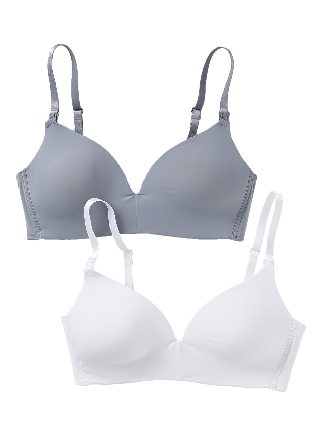 Vertbaudet 2er-Pack Still-BHS aus Mikrofaser weiß 75D