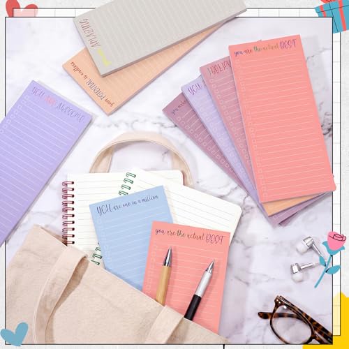 Image of Censen 10 Pack 500 Sheets to Do List Notes Daily Checklist Notepad with 50 Sheets Undated Memo Pad Color Block Shopping List Weekly Plan Notepad Organizer Planners (Morandi,Motivation Words) | Note Book 517 Sheets Colorful Memo Pad Office School Supplies Planner Shopping Weekly Plan Task Organizer Tear-off Design