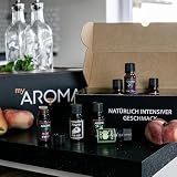 myAROMA Flavour Drops – Aroma Boost 17 x 10 ml, krople smakowe bez cukru, bez kalorii i wegańskie, naturalny aromat spożywczy bez sztucznych barwników do pieczenia, jedzenia i picia, nr 99