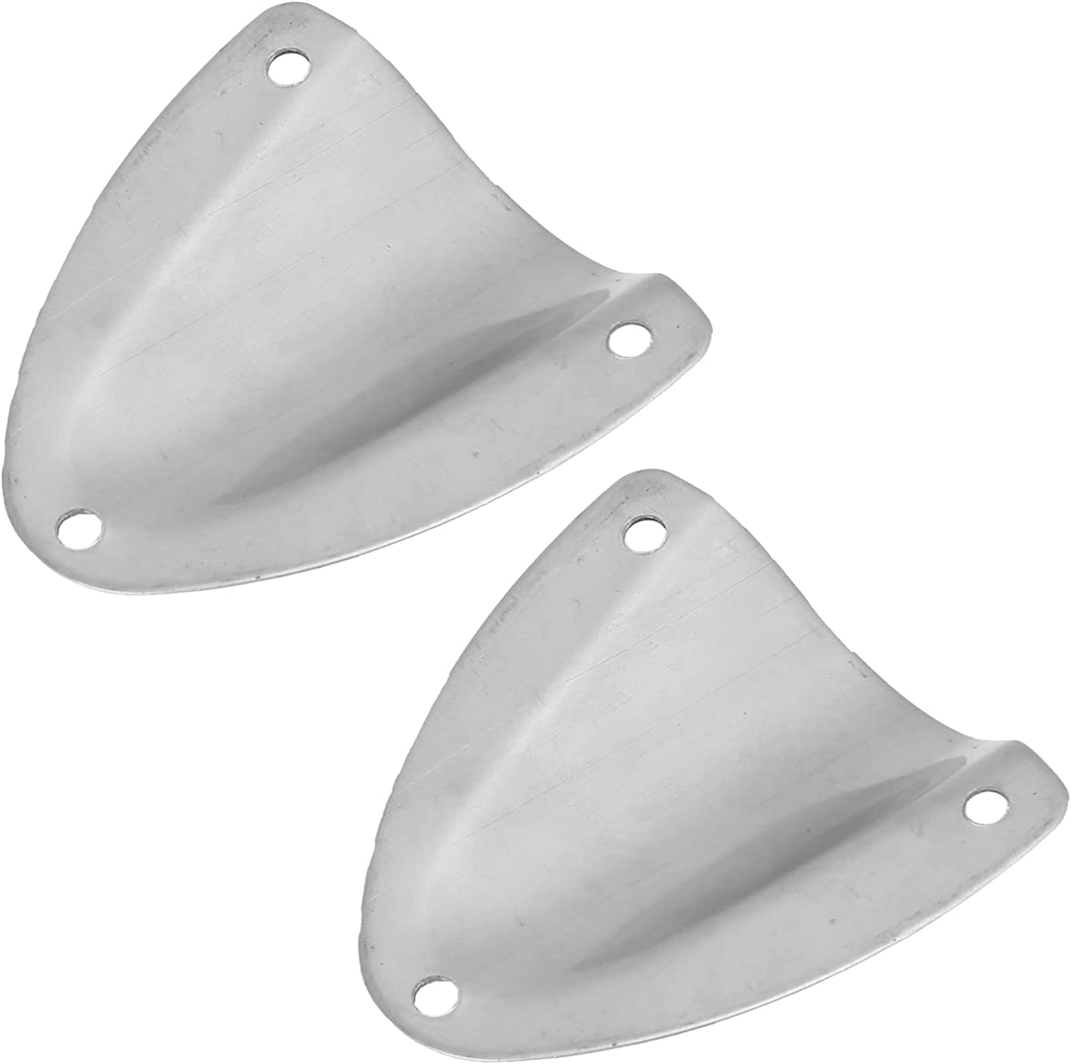 THE WHITE SHOPStainless Steel Clam Shell Vent, Wire Cable Cover, Outlet,Cap, Clamshell -One Piece Structure and Streamlined Design for Boats, RVs and Outdoor Application -Pack of 2 PCS