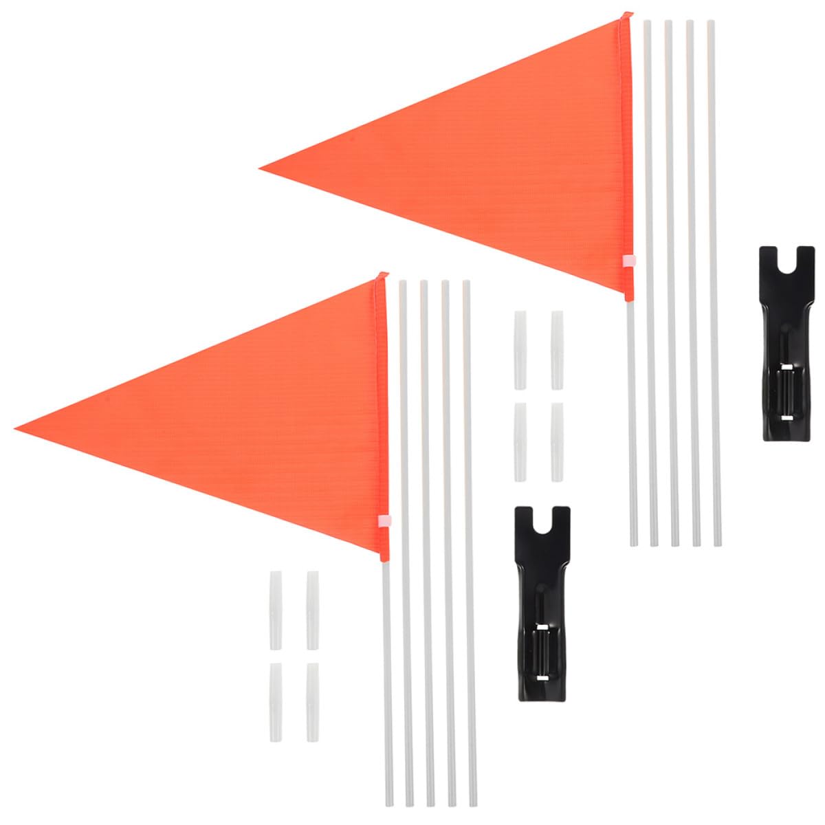 Banderas de seguridad para bicicletas naranjas de fibra de vidrio pack de 2 juegos ligeros