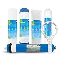 RO Water Filters Cartridge Replacement for 5-Stage with 75 GPD RO Membrane NSF certified Safe Drinking Water Filtration Reverse Osmosis Systems