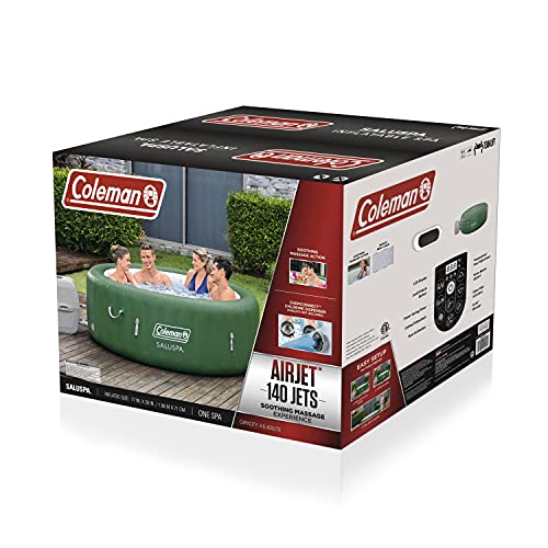 Coleman SaluSpa Inflatable Hot Tub Spa Portable Hot Tub with Heated Water System and 140