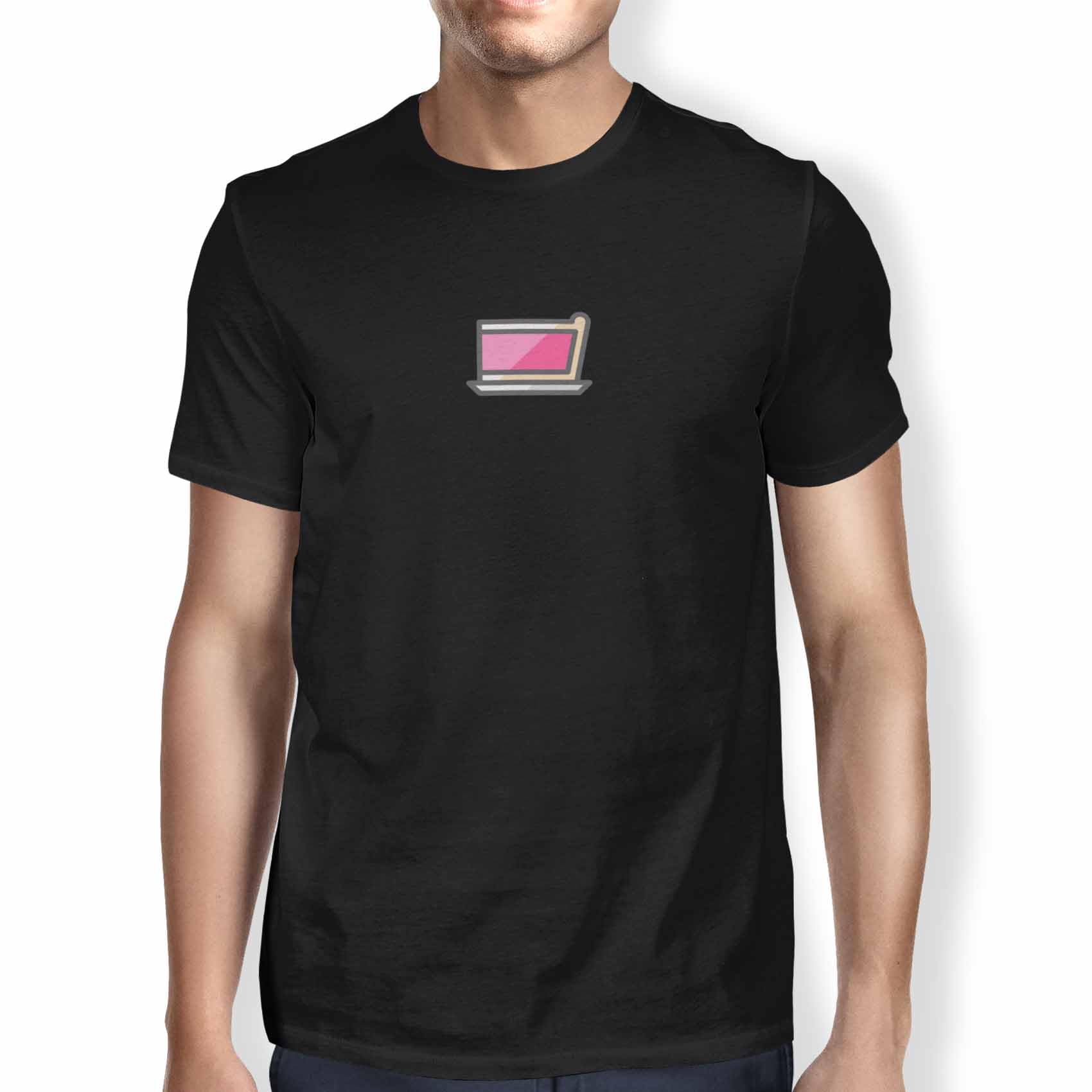 Green Fish Men's Black Fdmtsi-100489 T-Shirt, S