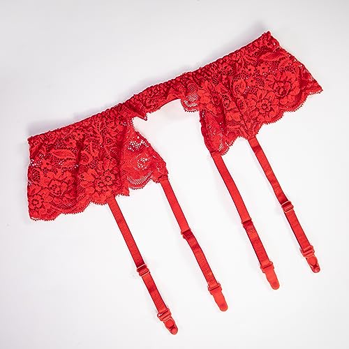 Image of Lidogirl Women's Lace Nights Garter Belt with Stockings Sheers