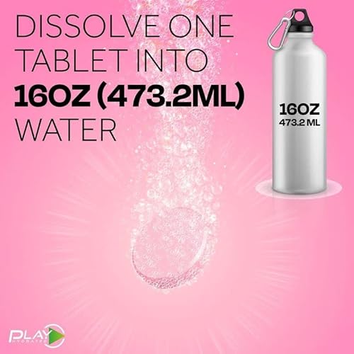 Play Hydrated Sports Hydration Tablet, Sugar Free (Strawberry Lemonade, 80 Tablets) – Each Tablet Delivers Electrolytes, Energy, Vitamins, And Muscle Recovery #TOP5