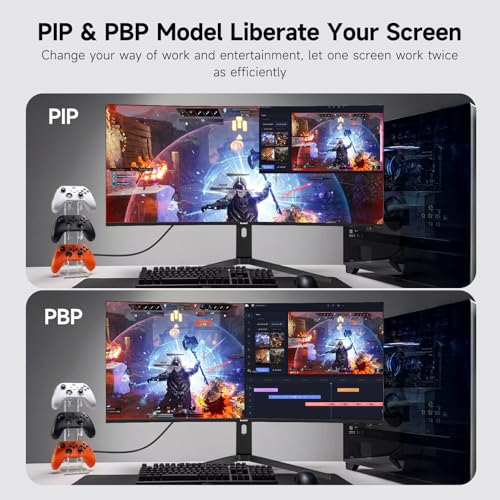 Image of Gawfolk 40 Inch 5K Ultrawide Curved Gaming Monitor 120Hz, 5120 x 2160P IPS Computer Monitor with Built-in Speakers, 21:9, PIP /PBP, AMD FreeSync, 120% sRGB, HDMI 2.0, DP 1.4, Tilt /Height Adjustable