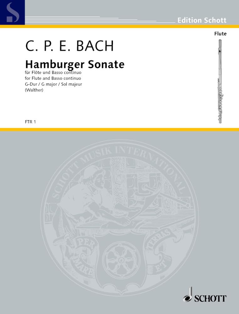 Hamburger Sonata: Fur Flote Und Basso Continuo / for Flute and Basso Continuo : G-dur / G Major / Sol Majeur