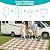 HEBE Checkered Outdoor Rug Waterproof 8x10, Reversible Plastic Straw Rug RV Camping Rug, Indoor Outdoor Patio Mat Clearance, Outside Carpet for Porch,Deck,Camper,Balcony,Backyard,Picnic