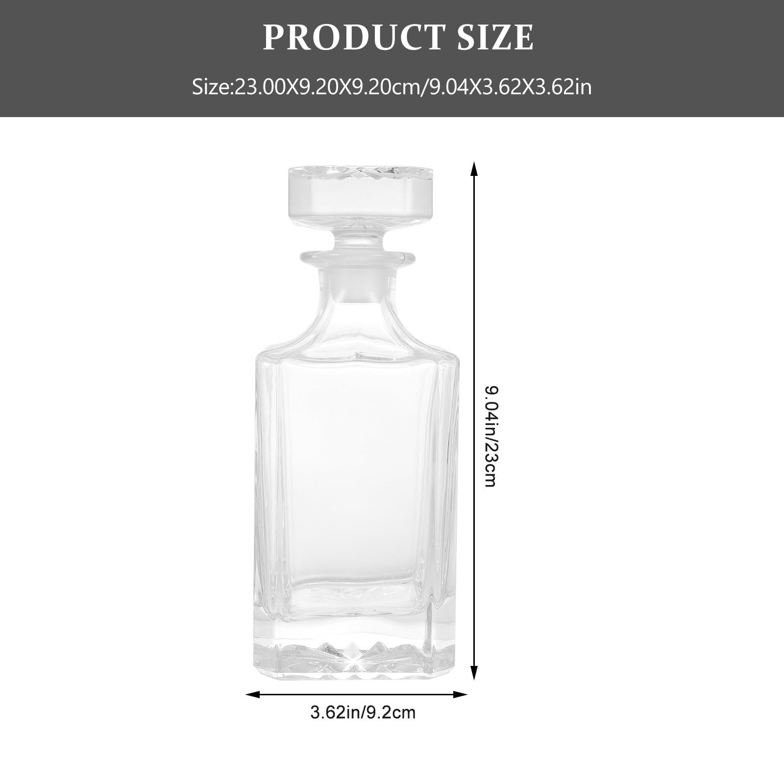 Bottiglia Vetro per Liquori, Decanter Decorativo per Port e Vodka
