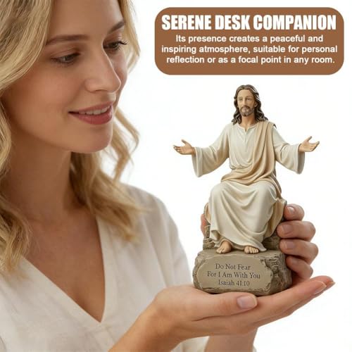 Estatua Cristo con Brazos Abiertos de Resina miniatura 6
