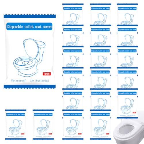 YAPKOLV 20 protectores desechables para WC, 17×136 cm, blancos, empaquetados individualmente – imprescindible de viaje